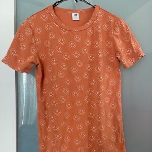 Little & Lovely orange smiles T-shirt